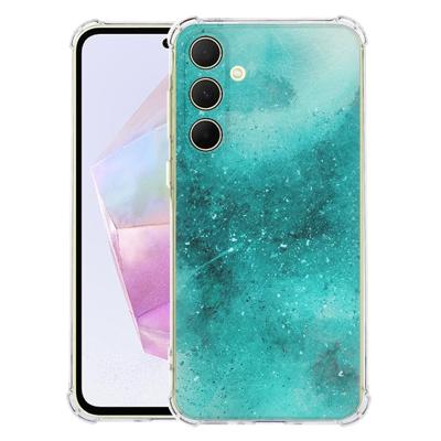 Samsung Galaxy A56 Hoesje - Painting Blue TPU Antishock Samsung Galaxy A56 Hoesje - Painting Blue TPU Antishock