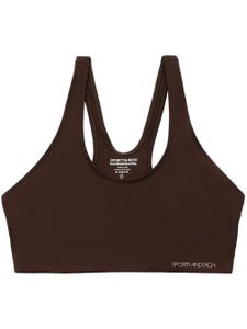 Sporty & Rich brassière de sport à logo imprimé - Marron