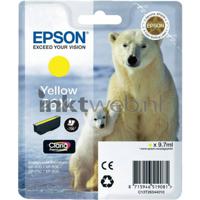 Epson Polar bear Singlepack Yellow 26XL Claria Premium Ink - thumbnail