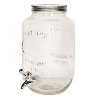 Glazen drank dispenser/watertap met kraantje 3 liter - thumbnail