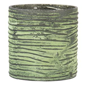 Clayre & Eef Groene Waxinelichthouder Ø 9*9 cm 6GL3214