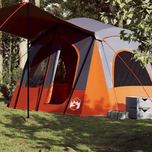 VidaXL Tent 5-persoons waterdicht grijs en oranje