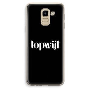 Topwijf Zwart: Samsung Galaxy J6 (2018) Transparant Hoesje