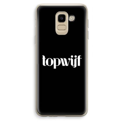 Topwijf Zwart: Samsung Galaxy J6 (2018) Transparant Hoesje