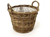 Van der Leeden Mandwerk BV bloemenmand plantaardig d40h30cm brown