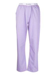 Sporty & Rich pantalon de pyjama en coton à bande logo - Violet