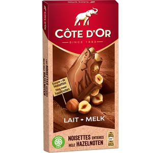 Cote d'Or Bloc Chocoladereep Melk Hele Hazelnoten 180g bij Jumbo