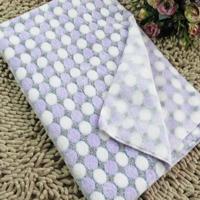 Zachte Flanel huisdier deken stippen afgedrukt ademend bed mat warme huisdier slapen kussen cover voor huisdier hond kat grootte: M (paars)