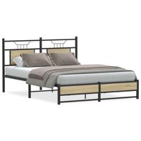 Bedframe zonder matras hout sonoma eikenkleurig 137x190 cm