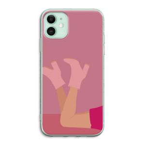 Pink boots: iPhone 11 Transparant Hoesje