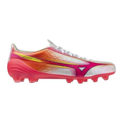 Mizuno Alpha III Elite Gras Voetbalschoenen (FG) Wit Roze Oranje Mizuno Alpha III Elite Gras Voetbalschoenen (FG) Wit Roze Oranje