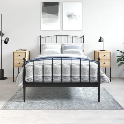 Nachtkastjes 2 st 32x42x70 cm bewerkt hout sonoma eikenkleurig