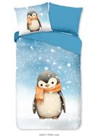 Good Morning Kinderdekbedovertrek "pinguin" - Multi - (140x200/220 cm) - Katoen Flanel