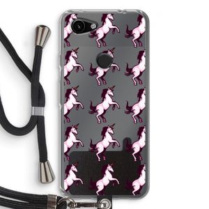 Musketon Unicorn: Pixel 3a Transparant Hoesje met koord