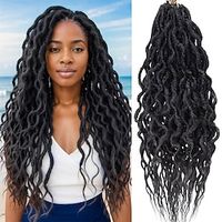 faux locs gehaakt haar voor zwarte vrouwen zachte locs 24 inch godin gehaakt haar krullende uiteinden dreadlocks boho stijl synthetische vlechten hair extensions Lightinthebox