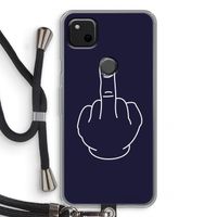 F**k U: Pixel 4a Transparant Hoesje met koord