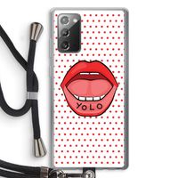 Yolo Denise: Samsung Galaxy Note 20 / Note 20 5G Transparant Hoesje met koord