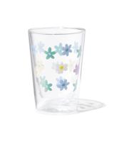 HEMA Dubbelwandig Glas Bloemen 350ml