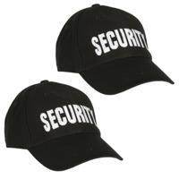 Security thema baseballcap - 2x stuks - volwassenen - Maat 58 cm - beveiligingspet