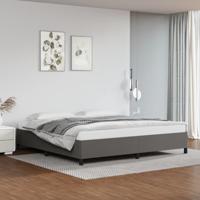 Bedframe kunstleer grijs 200x200 cm
