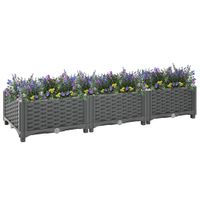VidaXL Plantenbak verhoogd 120x40x23 cm polypropyleen