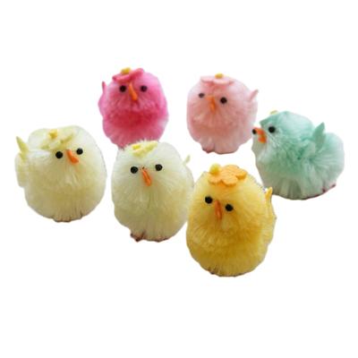 Decoris gekleurde paaskuikentjes - 4 cm - 6x stuks - Paasversiering / Paasdecoratie - kuiken minies Decoris gekleurde paaskuikentjes - 4 cm - 6x stuks - Paasversiering / Paasdecoratie - kuiken minies