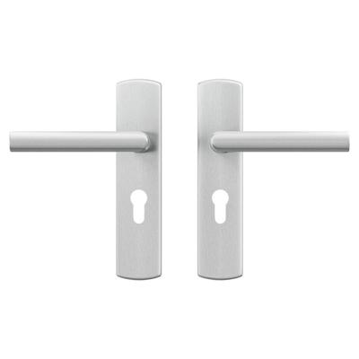AXA AXA Curve klik deurkruk Milan op schild profielcilindergat 55mm - aluminium