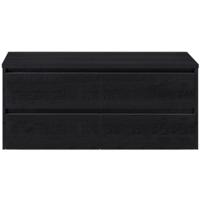 Dante Badmeubelset 120 cm - 4 Laden Black Oak - Wastafelbovenblad