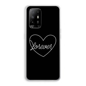 Forever heart black: Oppo A95 5G Transparant Hoesje