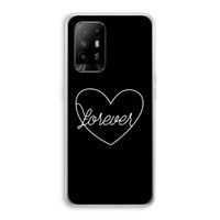 Forever heart black: Oppo A95 5G Transparant Hoesje Forever heart black: Oppo A95 5G Transparant Hoesje