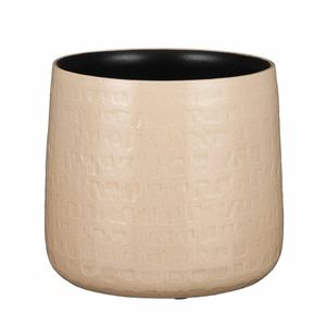 Mica Decorations Plantenpot - beige - keramiek - 19 x 17 cm - Plantenpotten