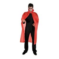 Halloween Dracula cape - voor volwassenen - rood - L127 cm - thumbnail