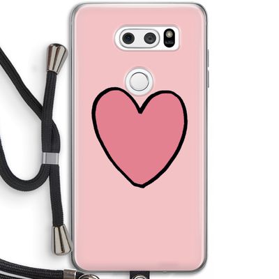 Hartje: LG V30 Transparant Hoesje met koord