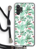 Flamingo bladeren: Samsung Galaxy A32 5G Transparant Hoesje met koord