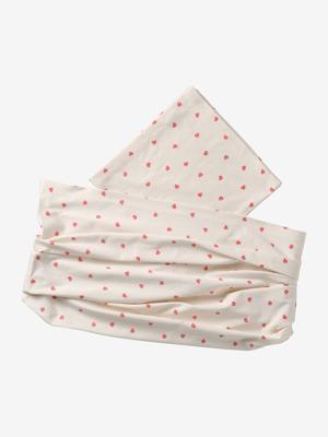 Set van 2 draagdoeken zonder knoop roze, bedrukt Set van 2 draagdoeken zonder knoop roze, bedrukt