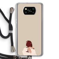 I drink wine: Xiaomi Poco X3 Pro Transparant Hoesje met koord