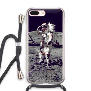 Spaceman: iPhone 8 Plus Transparant Hoesje met koord
