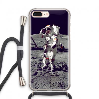 Spaceman: iPhone 8 Plus Transparant Hoesje met koord