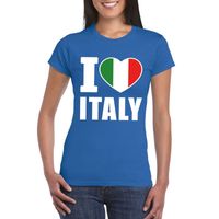 I love Italy/ Italie supporter shirt blauw dames 2XL  -