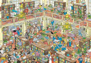 Jan van Haasteren – De Bibliotheek Puzzel 2000 Stukjes