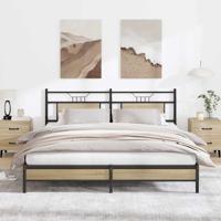 Bedframe zonder matras 183x213cm spaanplaat sonoma eikenkleurig