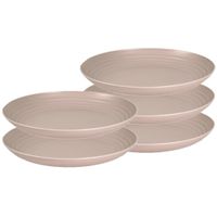 10x stuks rond kunststof borden mokka bruin 25 cm 10x stuks rond kunststof borden mokka bruin 25 cm