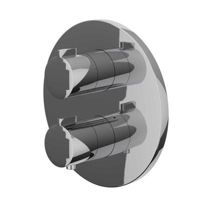 Afbouwdeel IVY Pact Inbouwthermostaat Symmetry 2-Weg Stop-Omstel Met Rond Rozet Chroom IVY