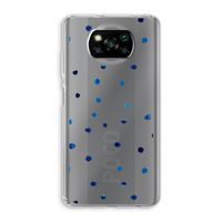 Blauwe stippen: Xiaomi Poco X3 Pro Transparant Hoesje