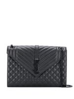 Saint Laurent sac porté épaule à design matelassé - Noir - thumbnail