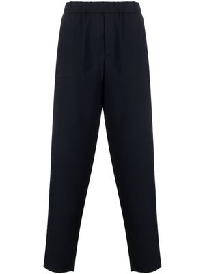 Giorgio Armani pantalon en laine mélangée à coupe fuselée - Bleu