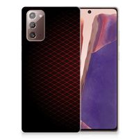 Samsung Note 20 TPU bumper Geruit Rood - thumbnail