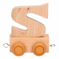 Houten letter trein S - thumbnail