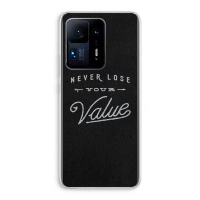 Never lose your value: Xiaomi Mi Mix 4 Transparant Hoesje
