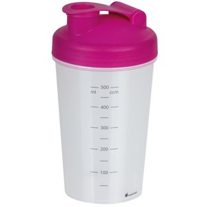 Juypal Shakebeker/shaker/bidon - 600 ml - roze - kunststof   -